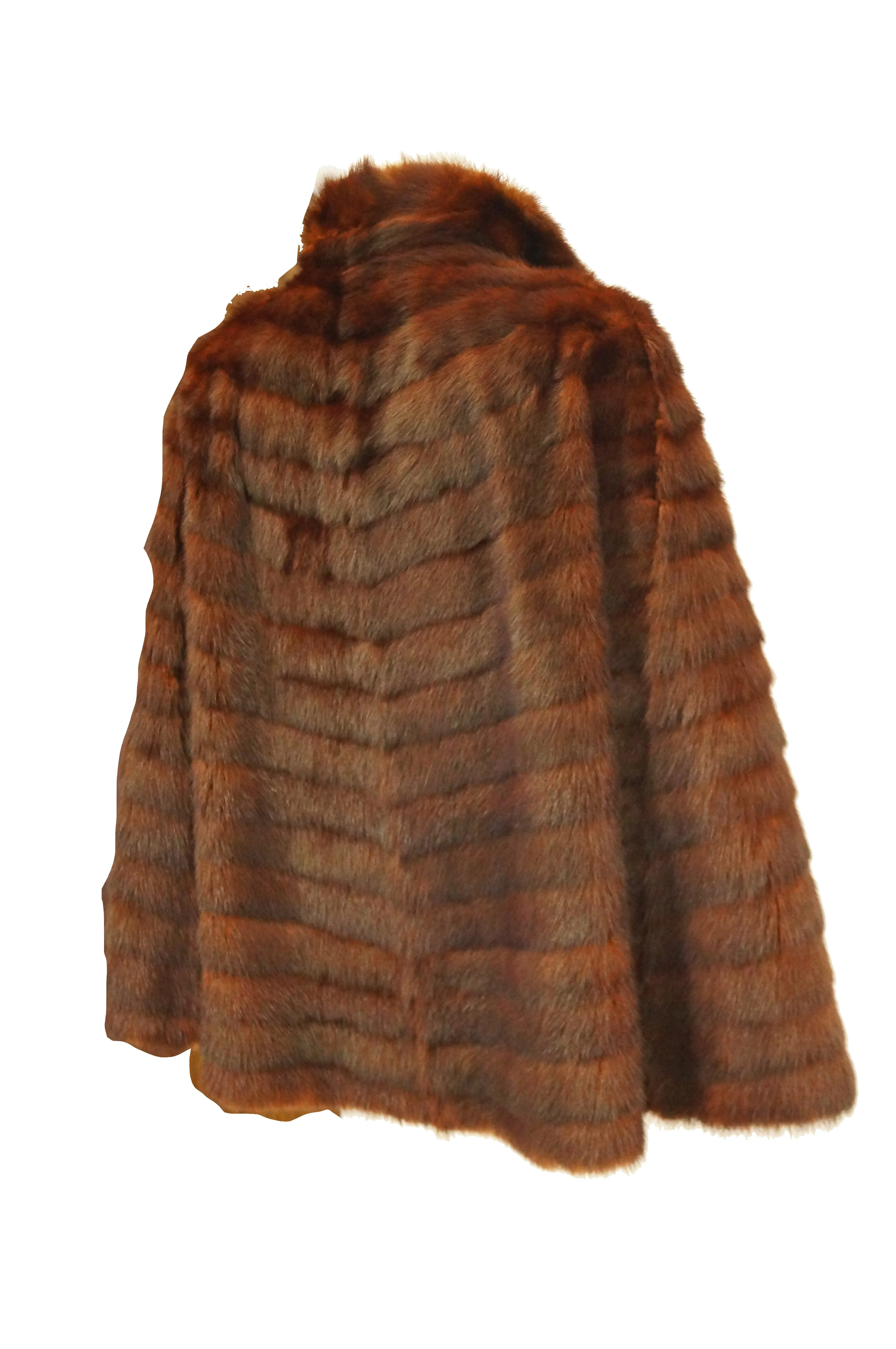 1940s Arnold Liebes Feathered Mink Cape w/ Bakelite Details & Silk Lining