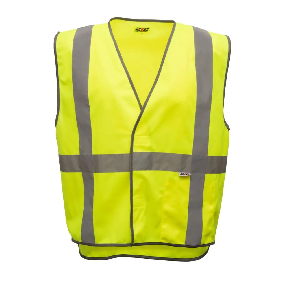 212 Performance VSTGU-8809 General Purpose Hi-Viz Safety Vest, Medium Yellow;Reflective Gray