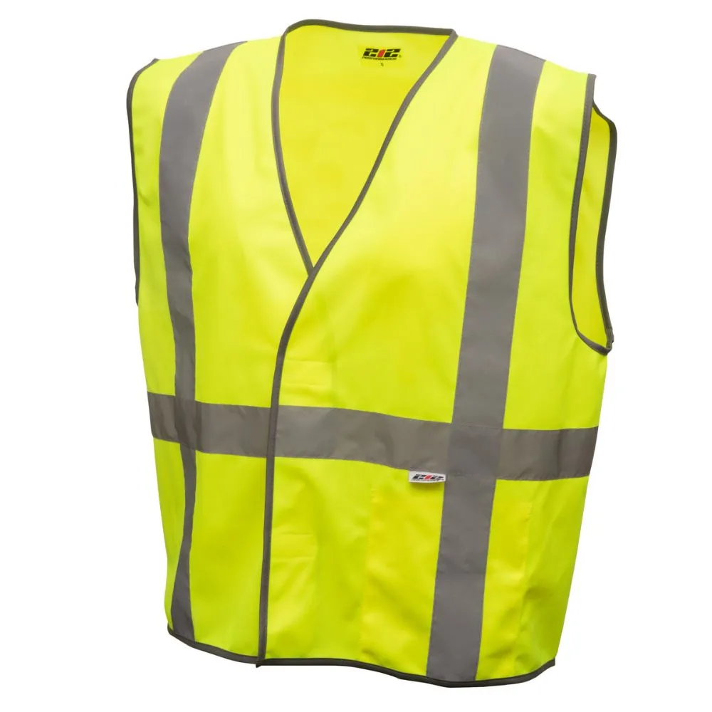 212 Performance VSTGU-8809 General Purpose Hi-Viz Safety Vest, Medium Yellow;Reflective Gray