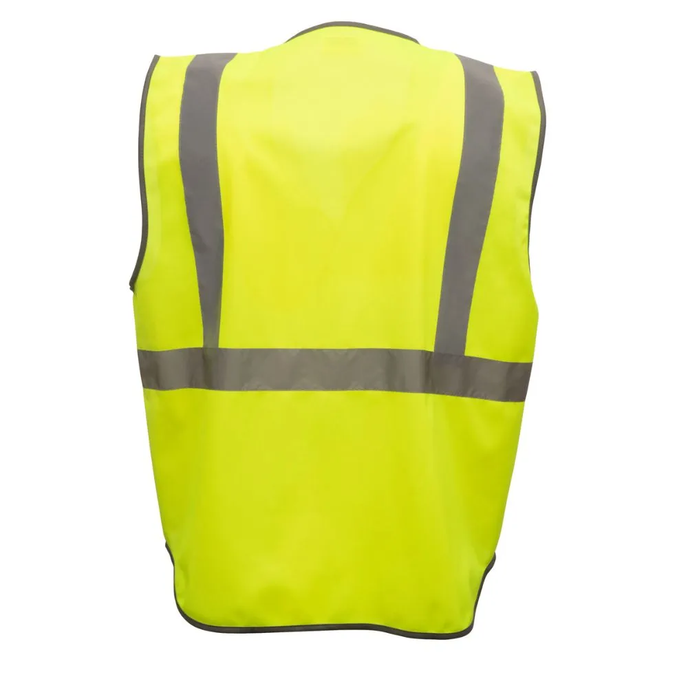 212 Performance VSTGU-8809 General Purpose Hi-Viz Safety Vest, Medium Yellow;Reflective Gray