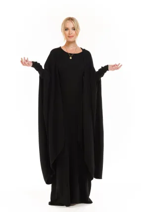 4 PLY AVALON CASHMERE CAPE BLACK