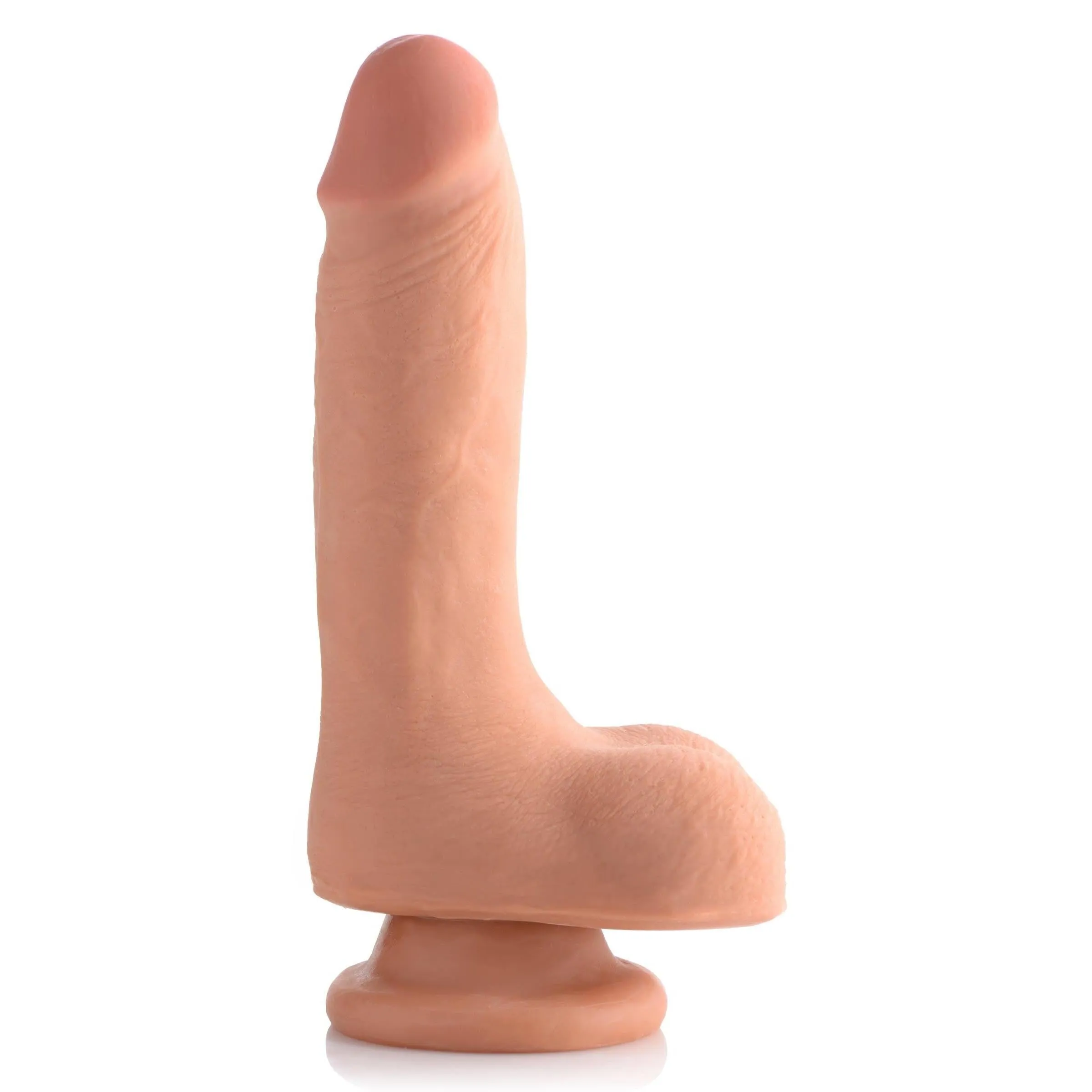 7 Inch Ultra Real Dual Layer Suction Cup Dildo- Medium Skin Tone