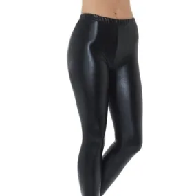 80s Metallic Disco Leggings Adult Black