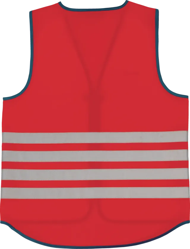 ABUS Lumino Day Striped Safety Vest Red