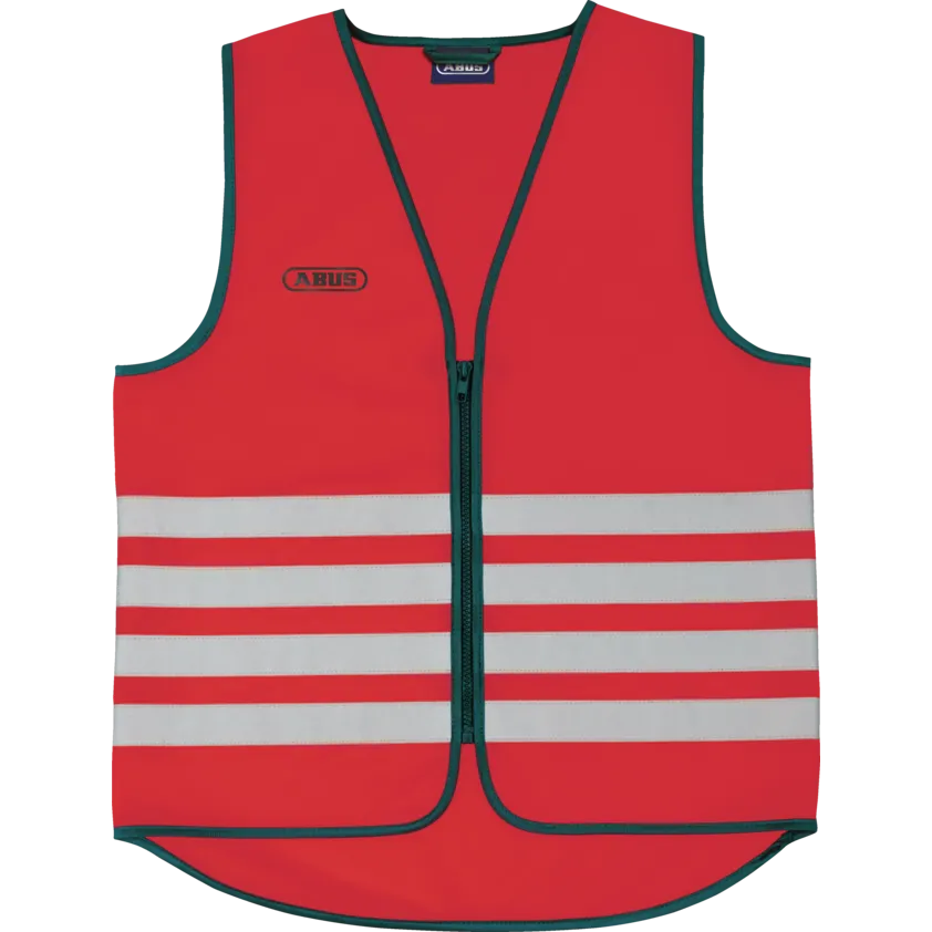 ABUS Lumino Day Striped Safety Vest Red