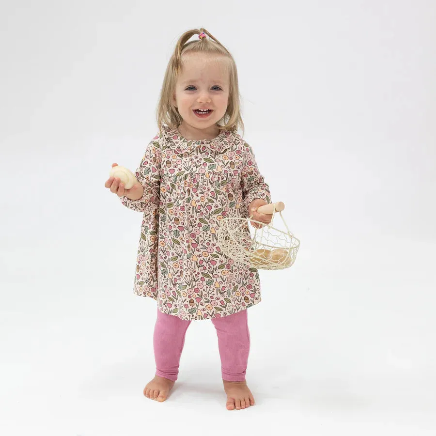 Acorn Floral Peter Pan Dress with Leggings