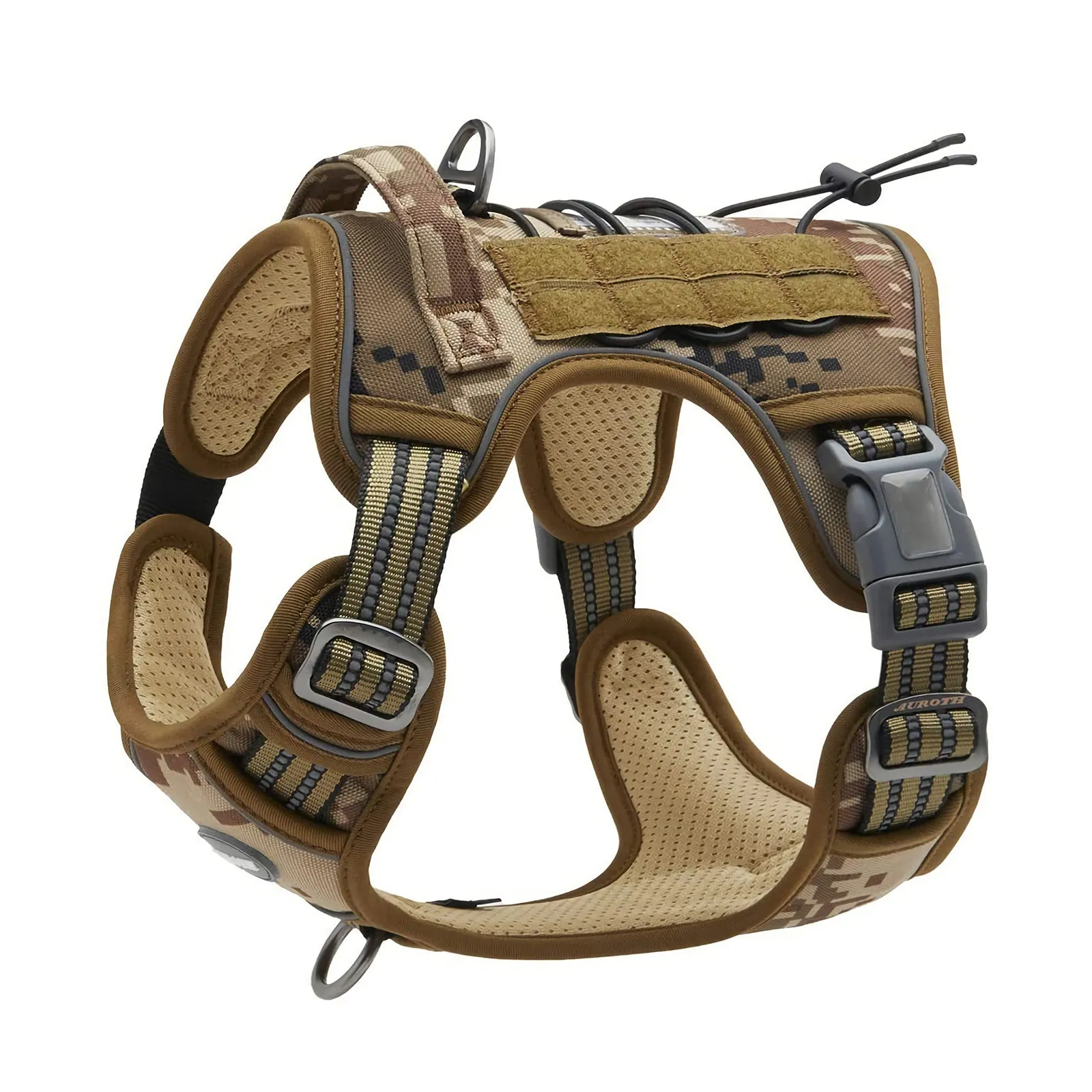 Adjustable Tactical No Pull Dog Harness, 1000D Nylon, M