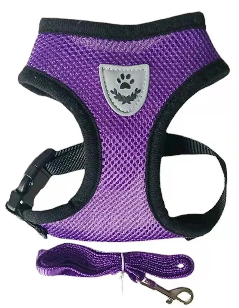 Adjustable Vest Harness with Lead Leash