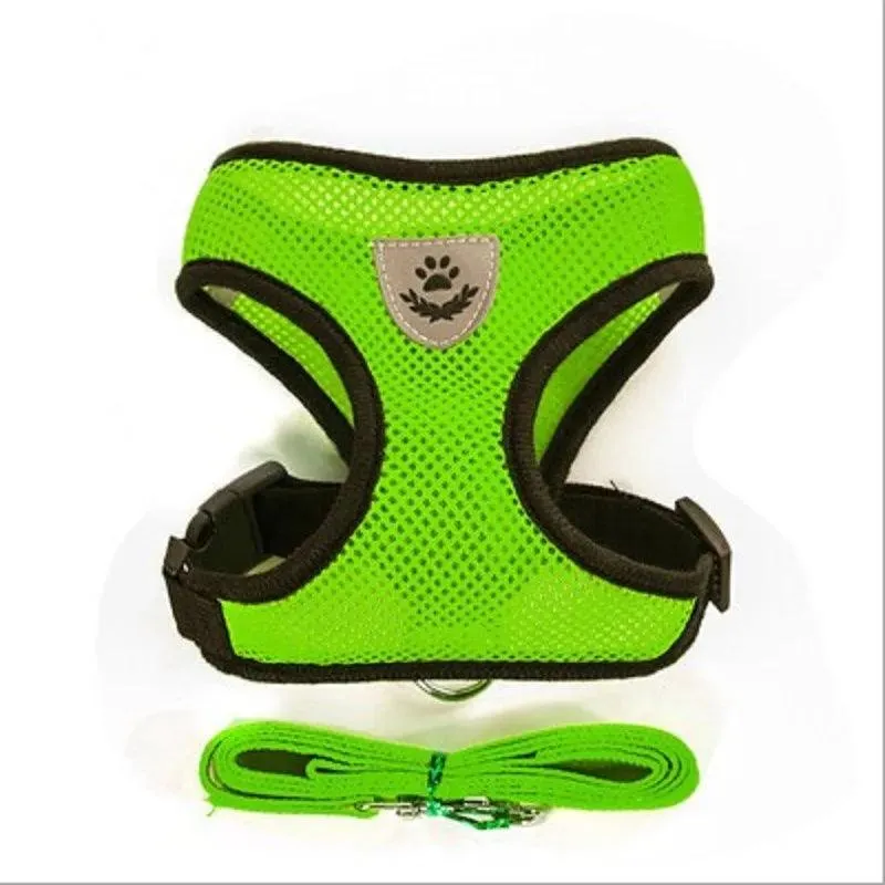 Adjustable Vest Harness with Lead Leash