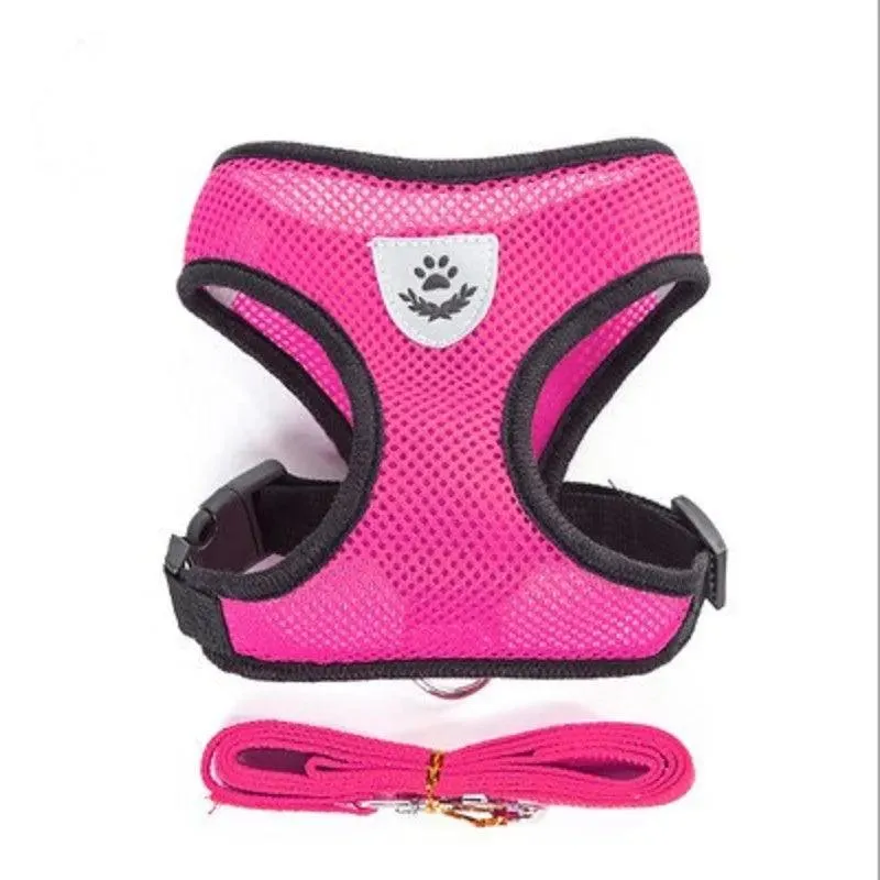 Adjustable Vest Harness with Lead Leash