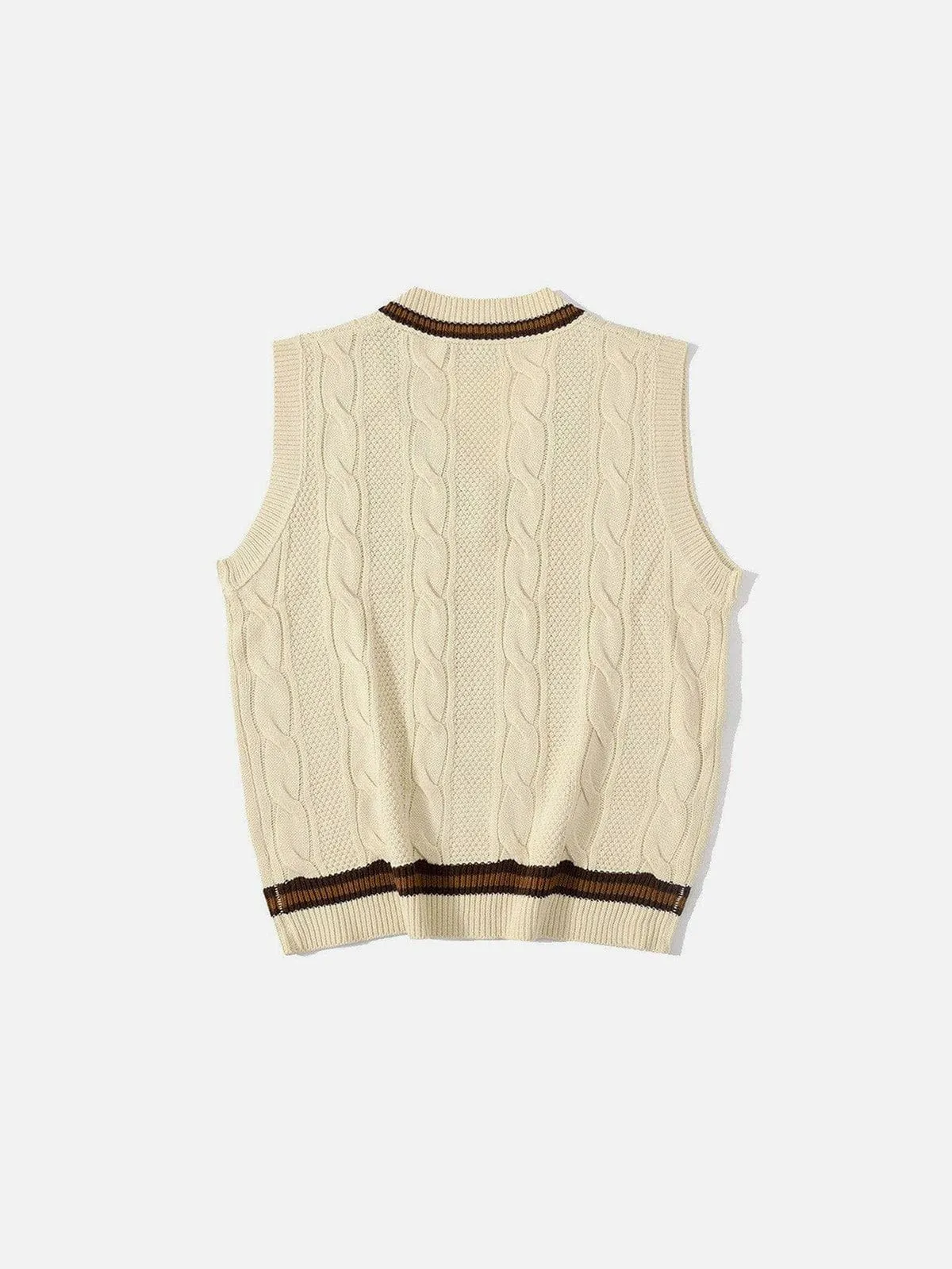 Aelfric Eden Vintage Preppy Style Knit Sweater Vest