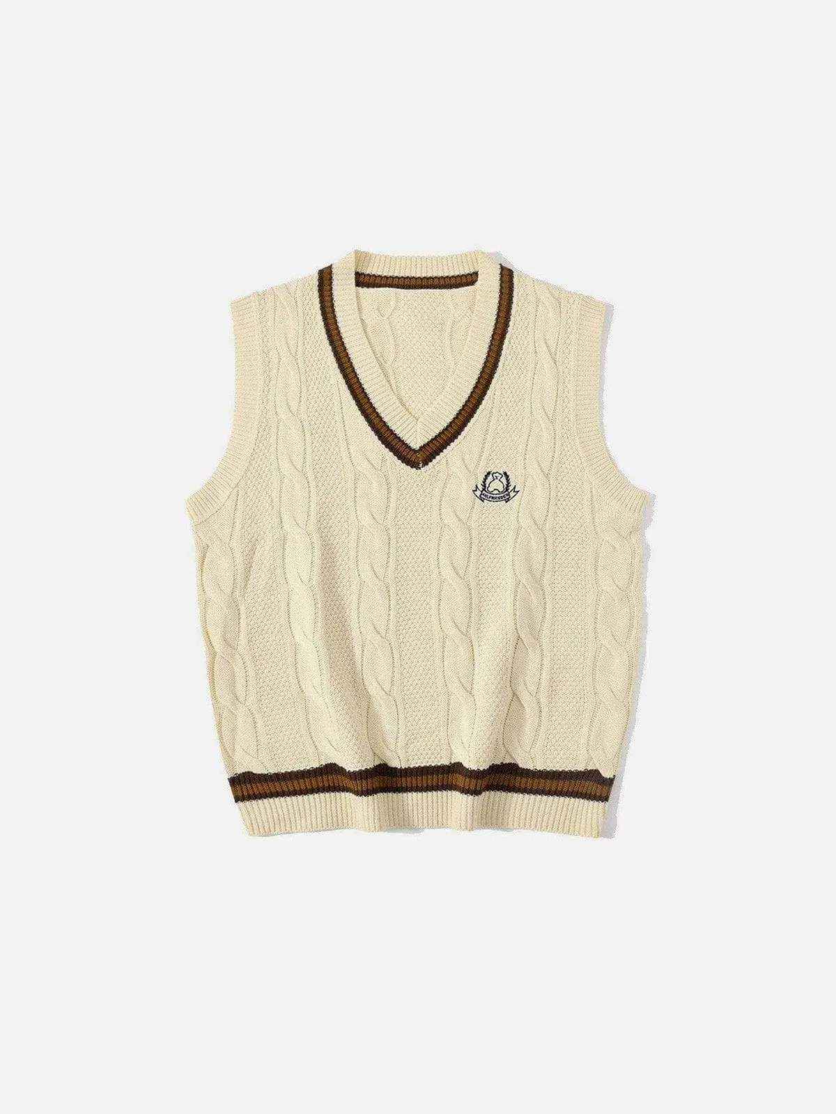 Aelfric Eden Vintage Preppy Style Knit Sweater Vest