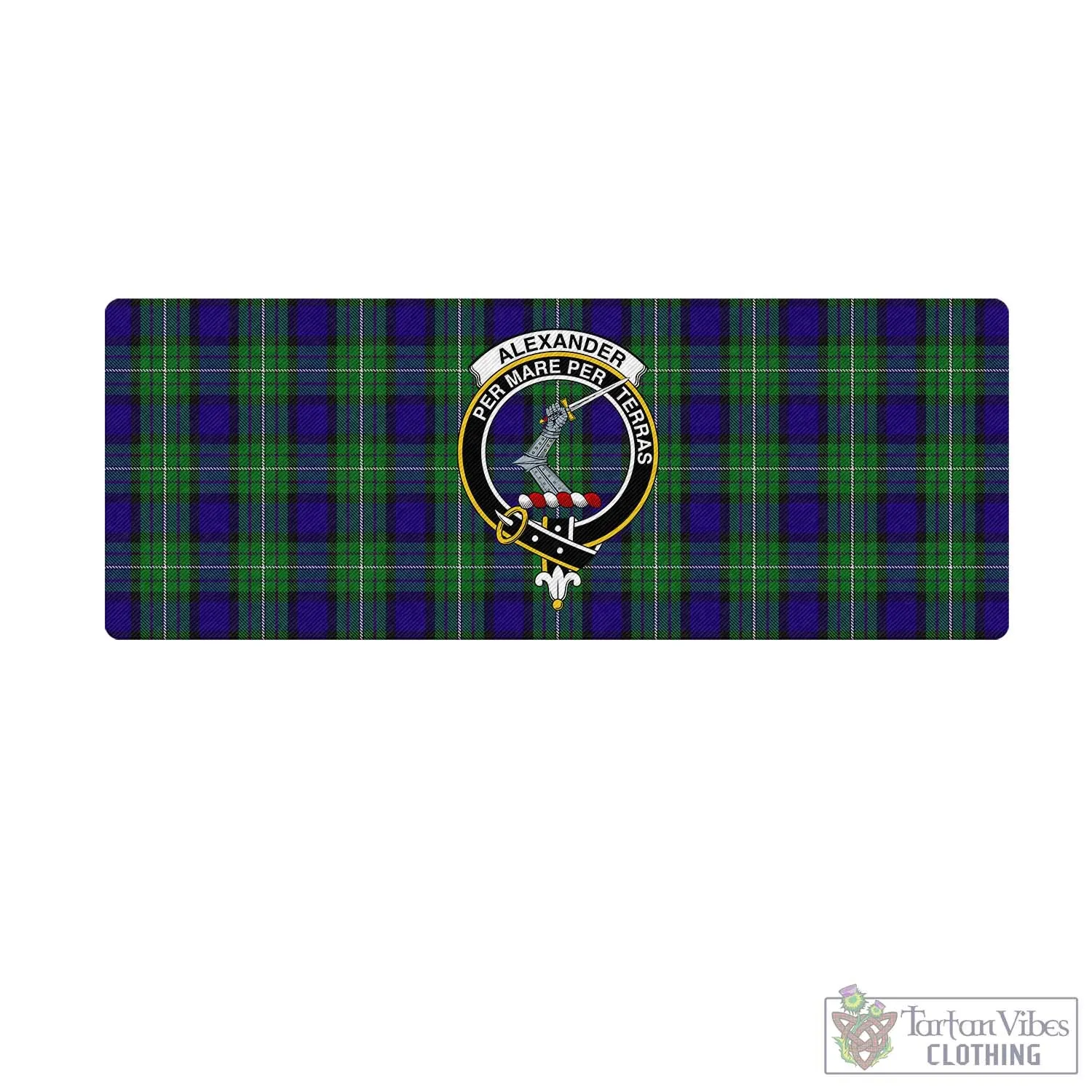 Alexander Tartan Mouse Pad with Family Crest