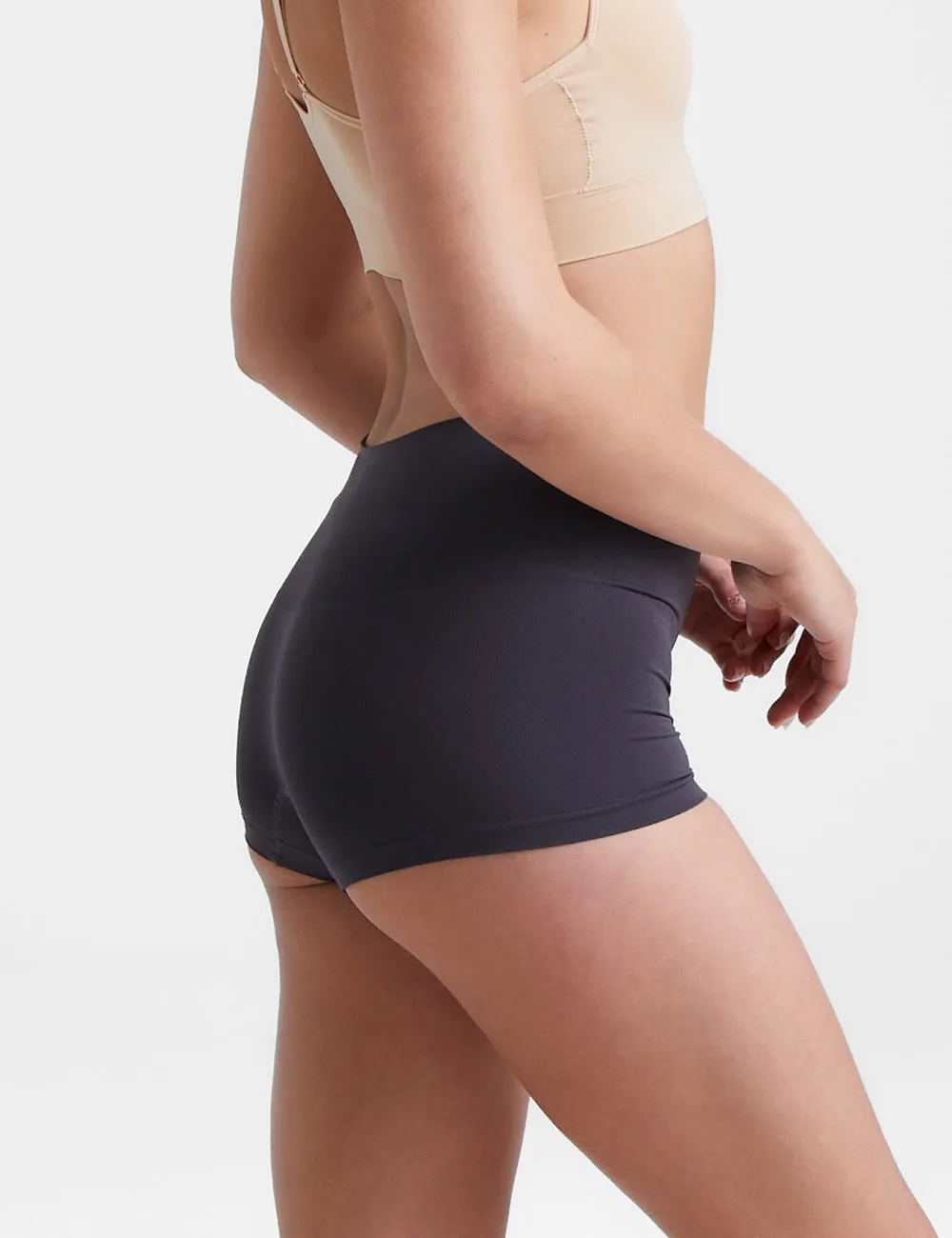 Ambra 2 Pack Smoothies Shortie Knickers In Dusty Mocha/Nine Iron