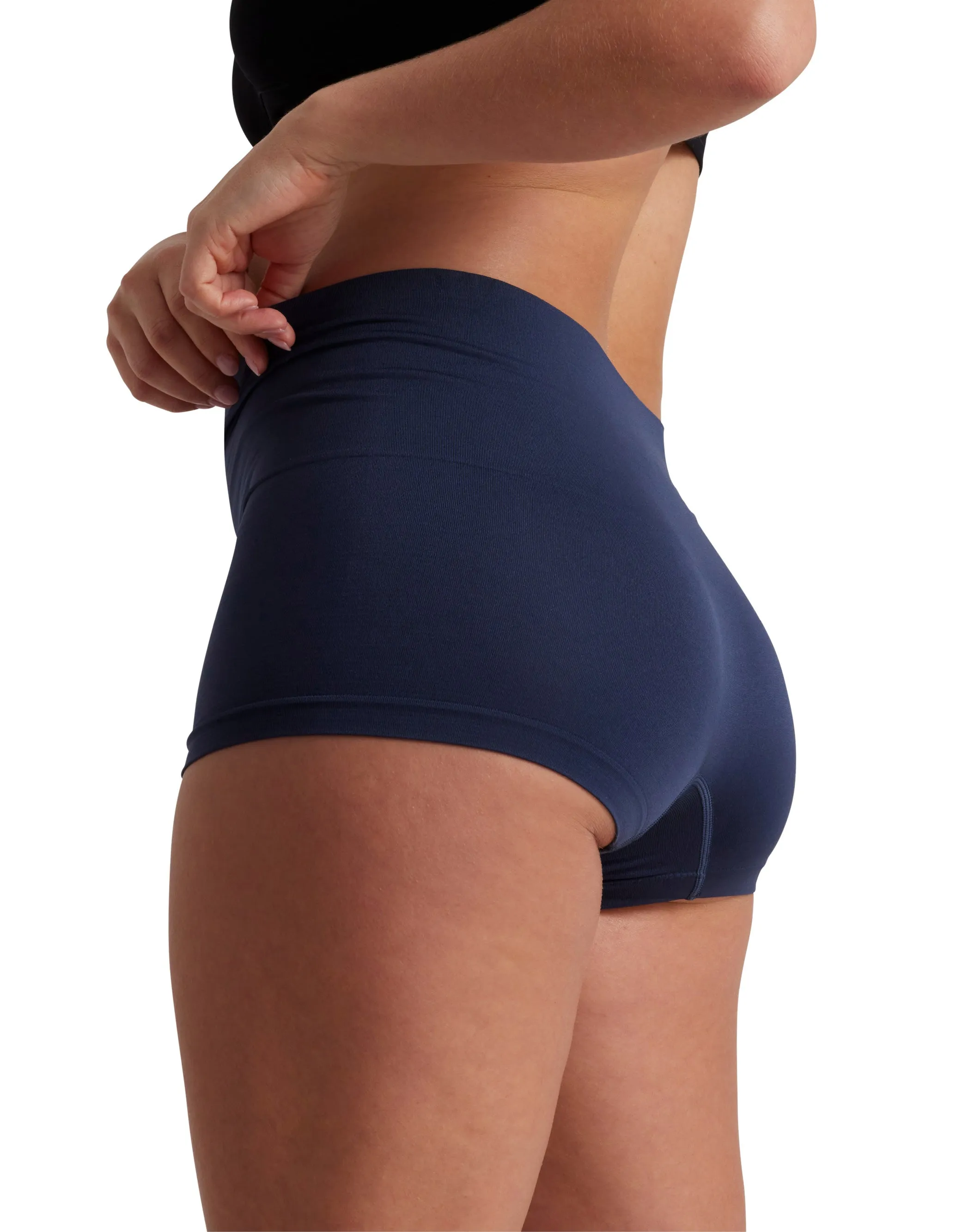 Ambra 2 Pack Smoothies Shortie Knickers In Navy/Lemonade