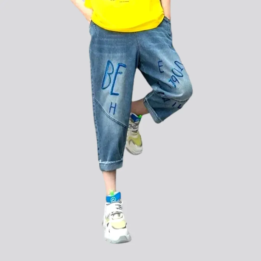 Ankle-length women's denim pants