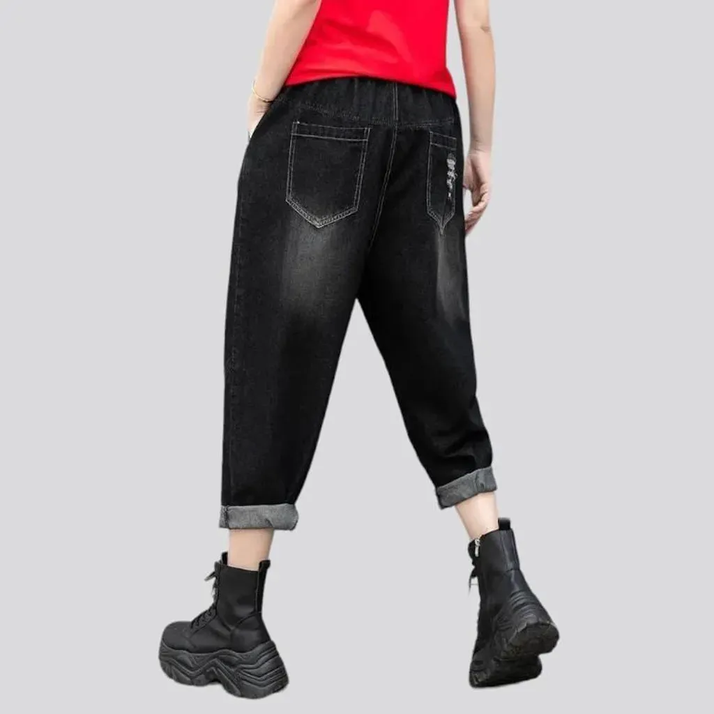 Ankle-length women's denim pants