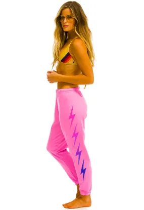 Aviator Nation Bolt Fade Sweatpants in Neon Pink / Pink Purple