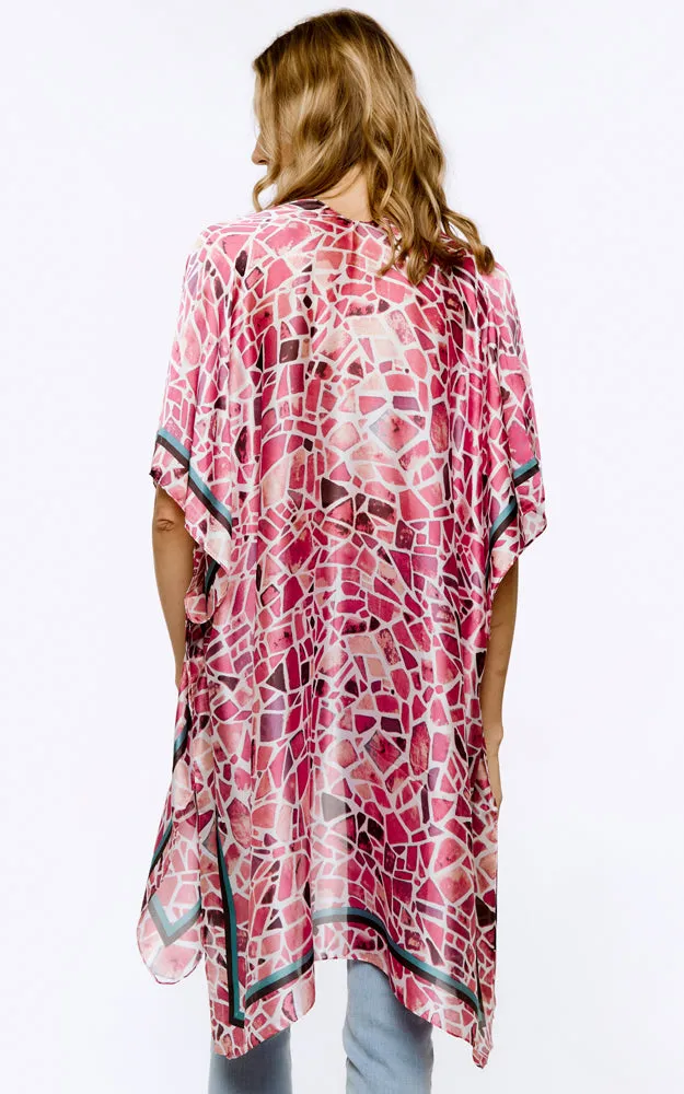 BAAP8070 Multi Pattern Cover Up Kimono