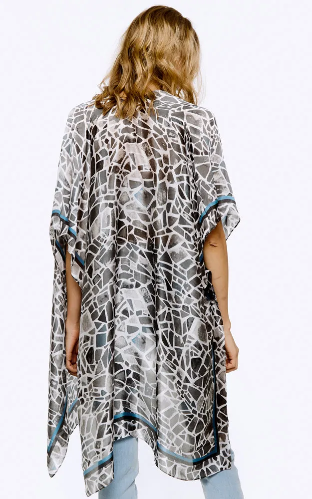 BAAP8070 Multi Pattern Cover Up Kimono