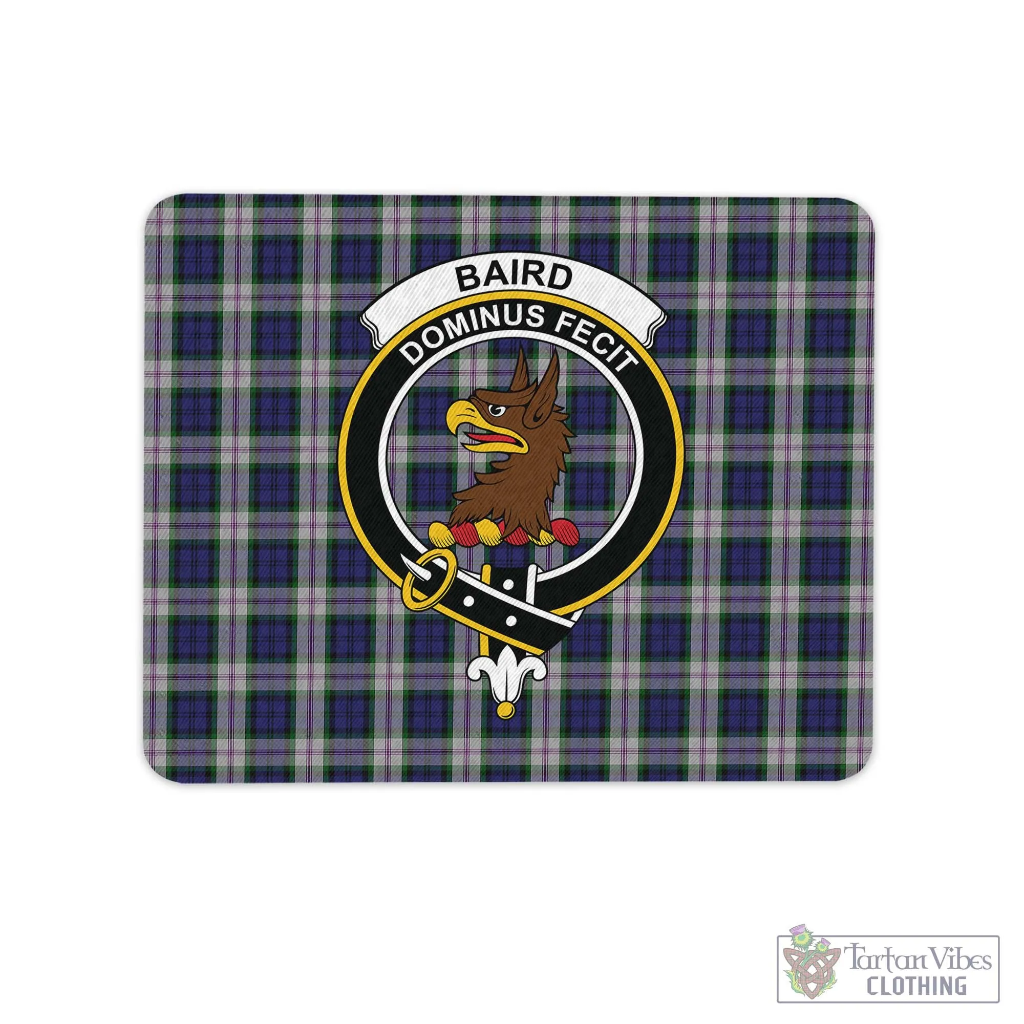 Baird Dress Tartan Mouse Pad with Family Crest