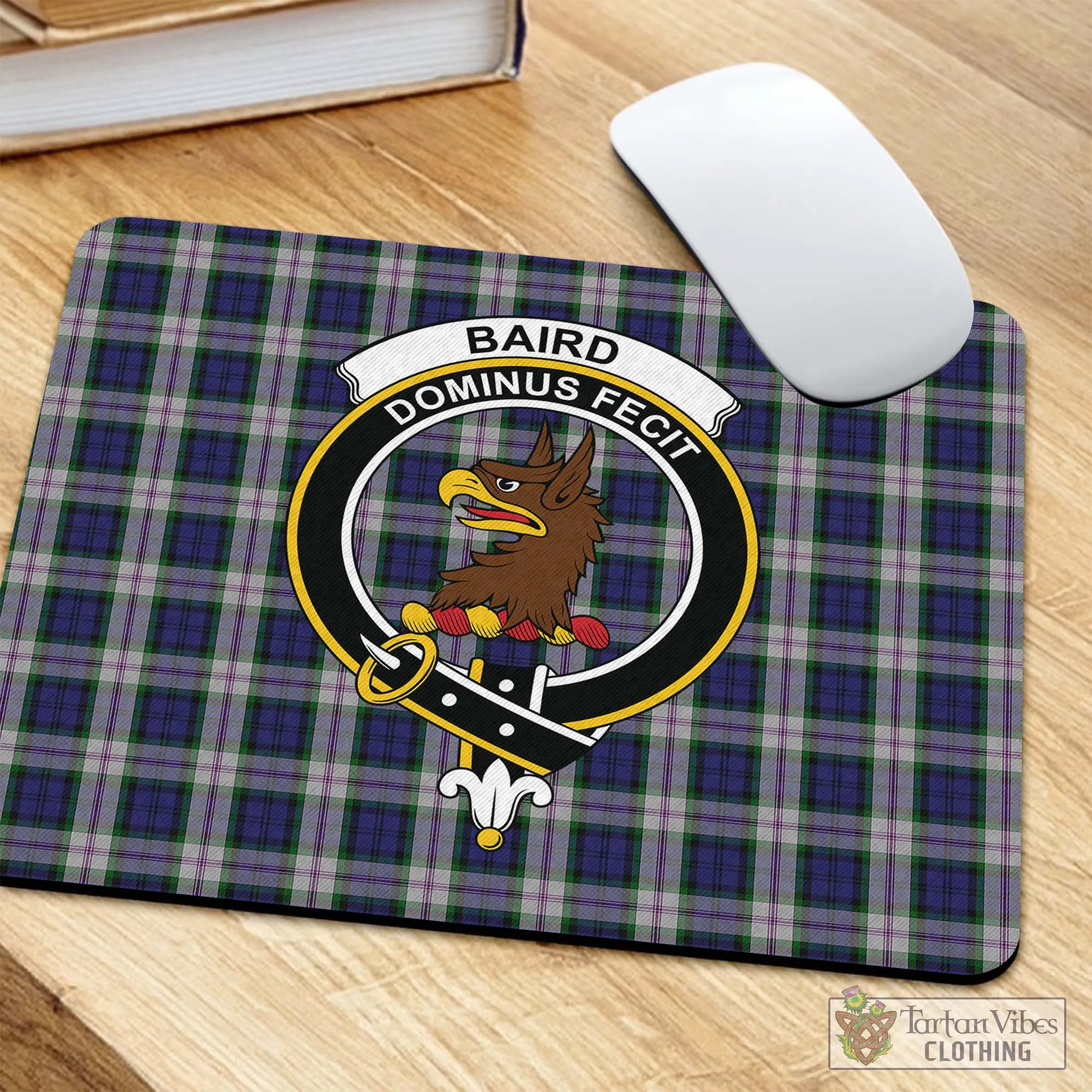 Baird Dress Tartan Mouse Pad with Family Crest