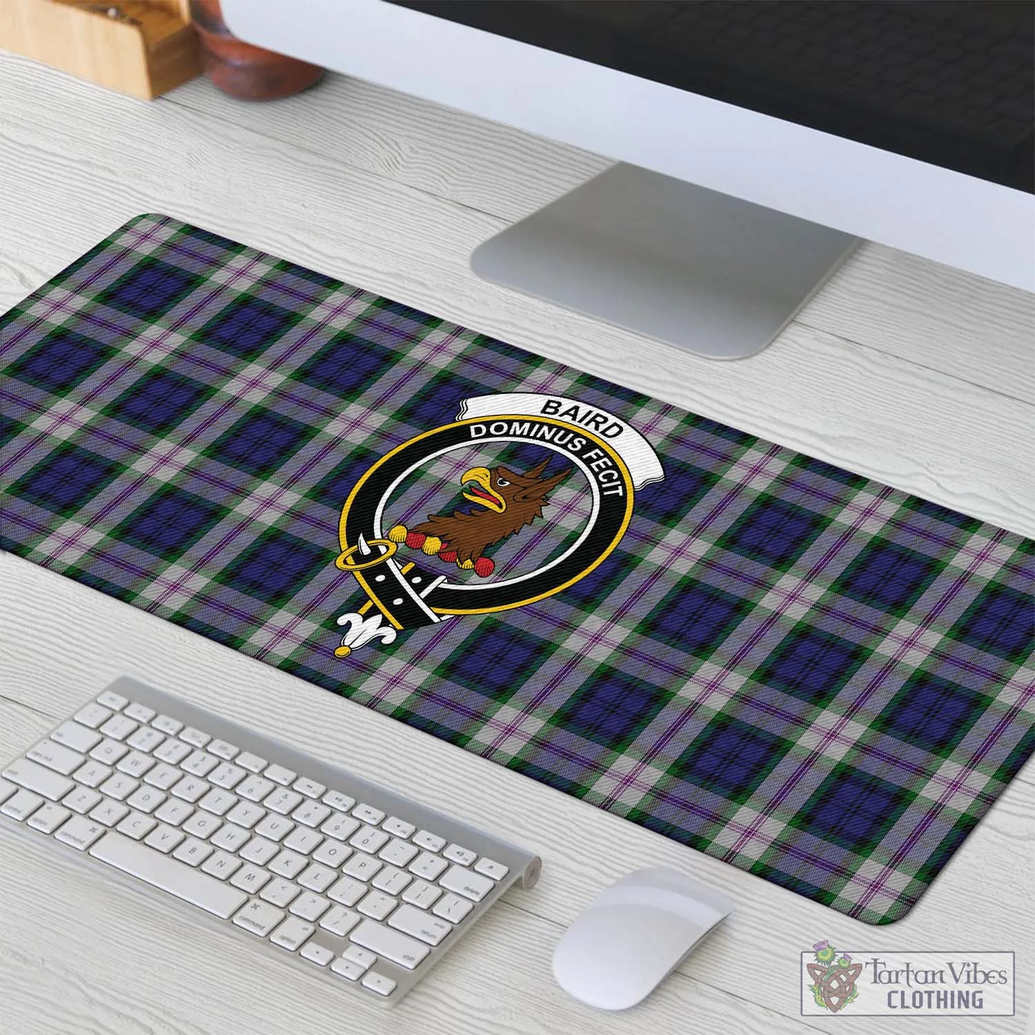 Baird Dress Tartan Mouse Pad with Family Crest