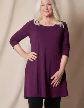 Bamboo/Organic Cotton Tunic Dress - Plum