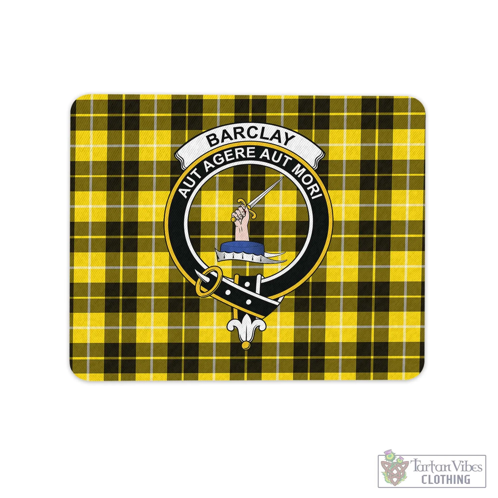 Barclay Dress Modern Tartan Mouse Pad with Family Crest