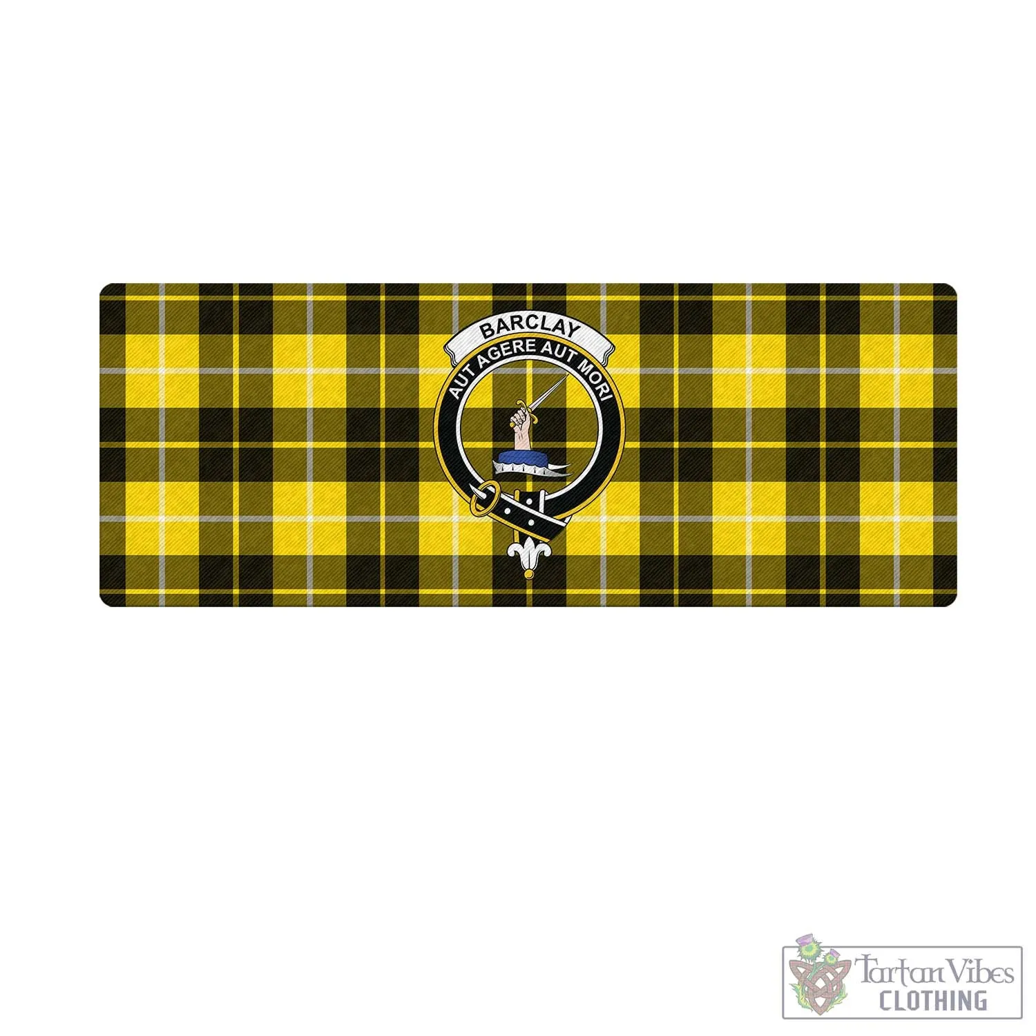 Barclay Dress Modern Tartan Mouse Pad with Family Crest