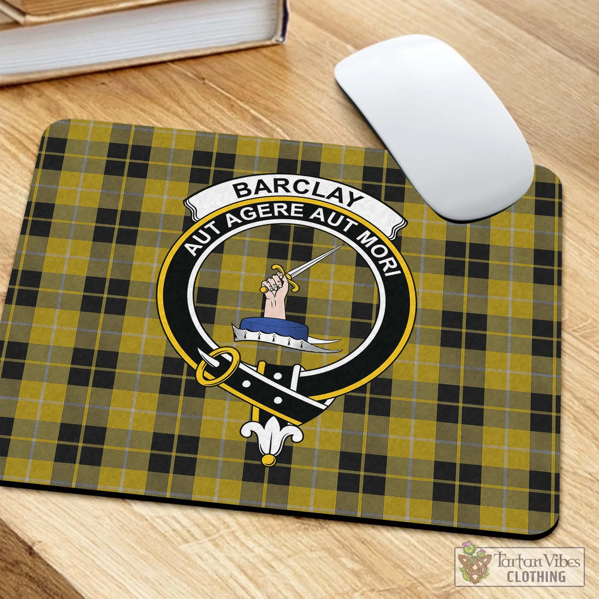 Barclay Dress Tartan Mouse Pad with Family Crest