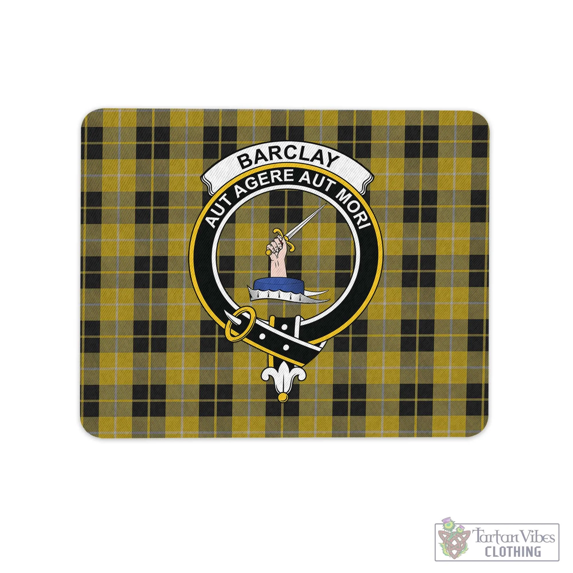 Barclay Dress Tartan Mouse Pad with Family Crest