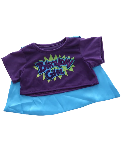 Birthday Girl Hero Tee W/ Cape