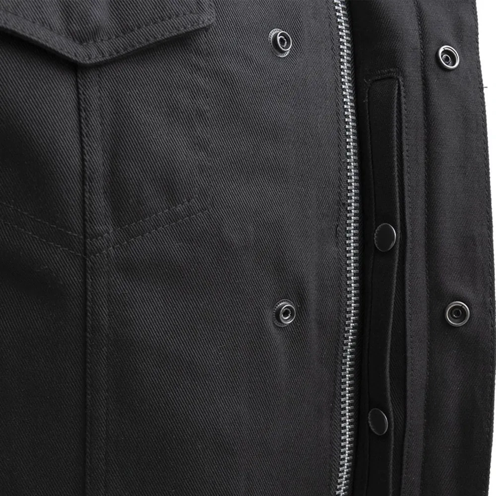 BLACK FIM629TWILL | Havoc - Men's Motorcycle Twill Vest