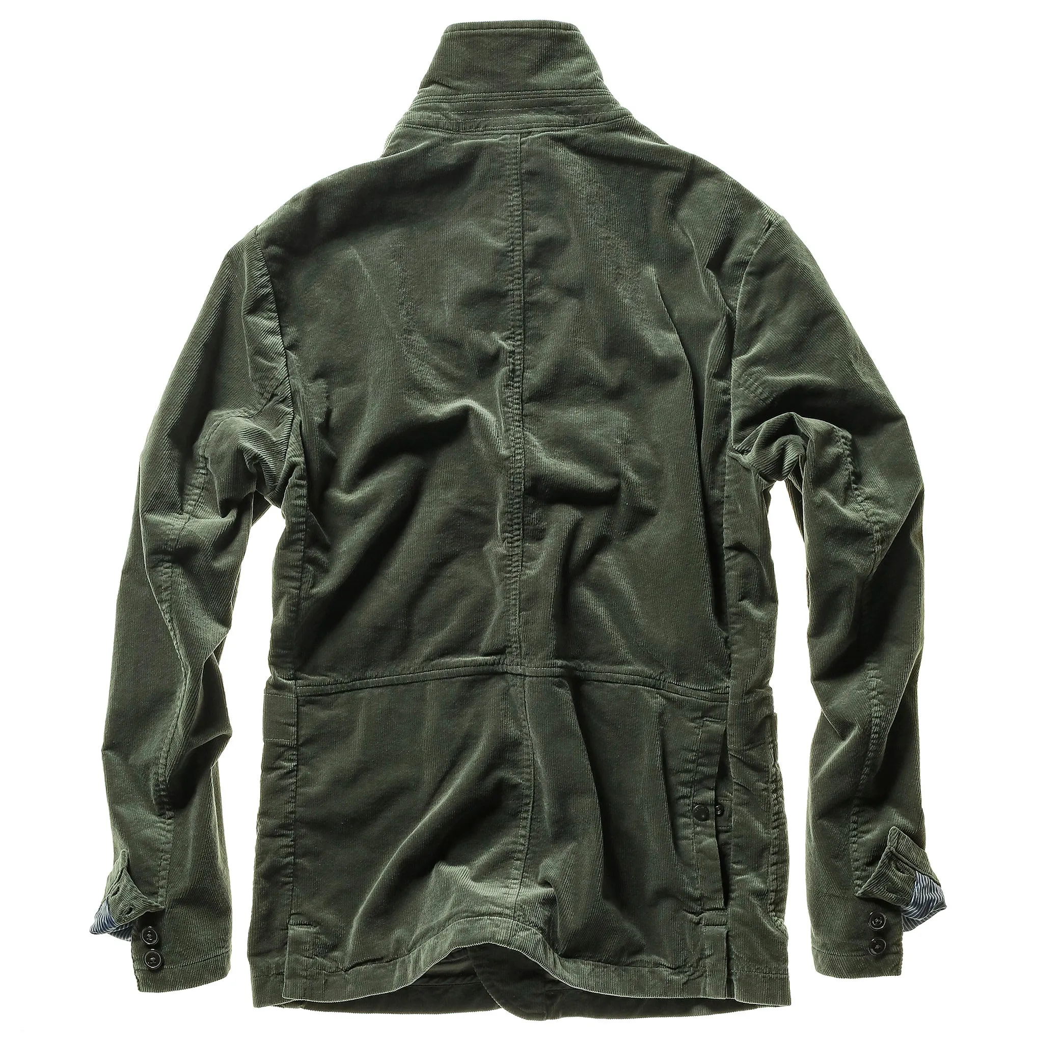 Bottle Green Cord Trap Blazer by Relwen