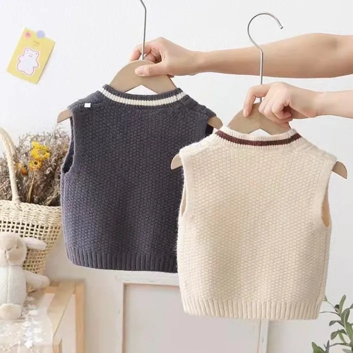 Boy's indoor knit vest