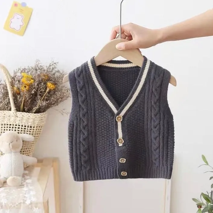 Boy's indoor knit vest