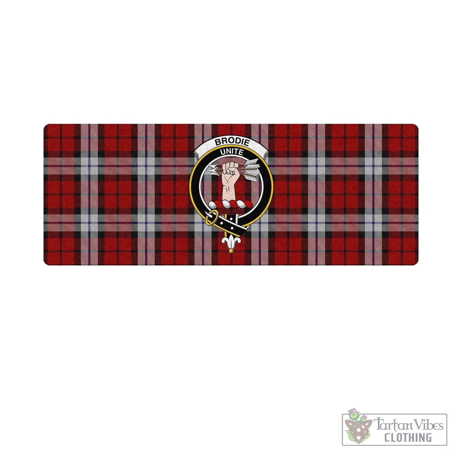 Brodie Dress Tartan Mouse Pad with Family Crest