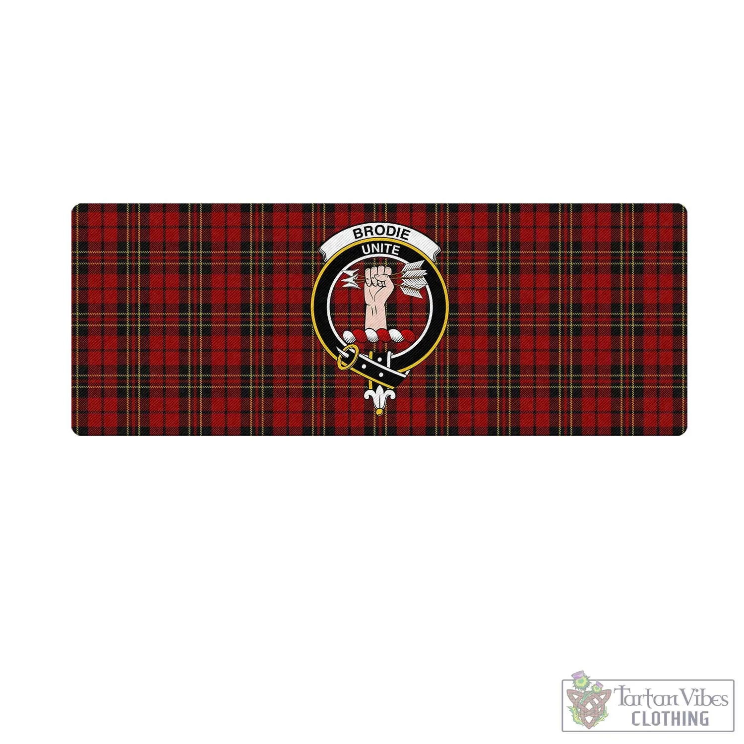 Brodie Tartan Mouse Pad with Family Crest