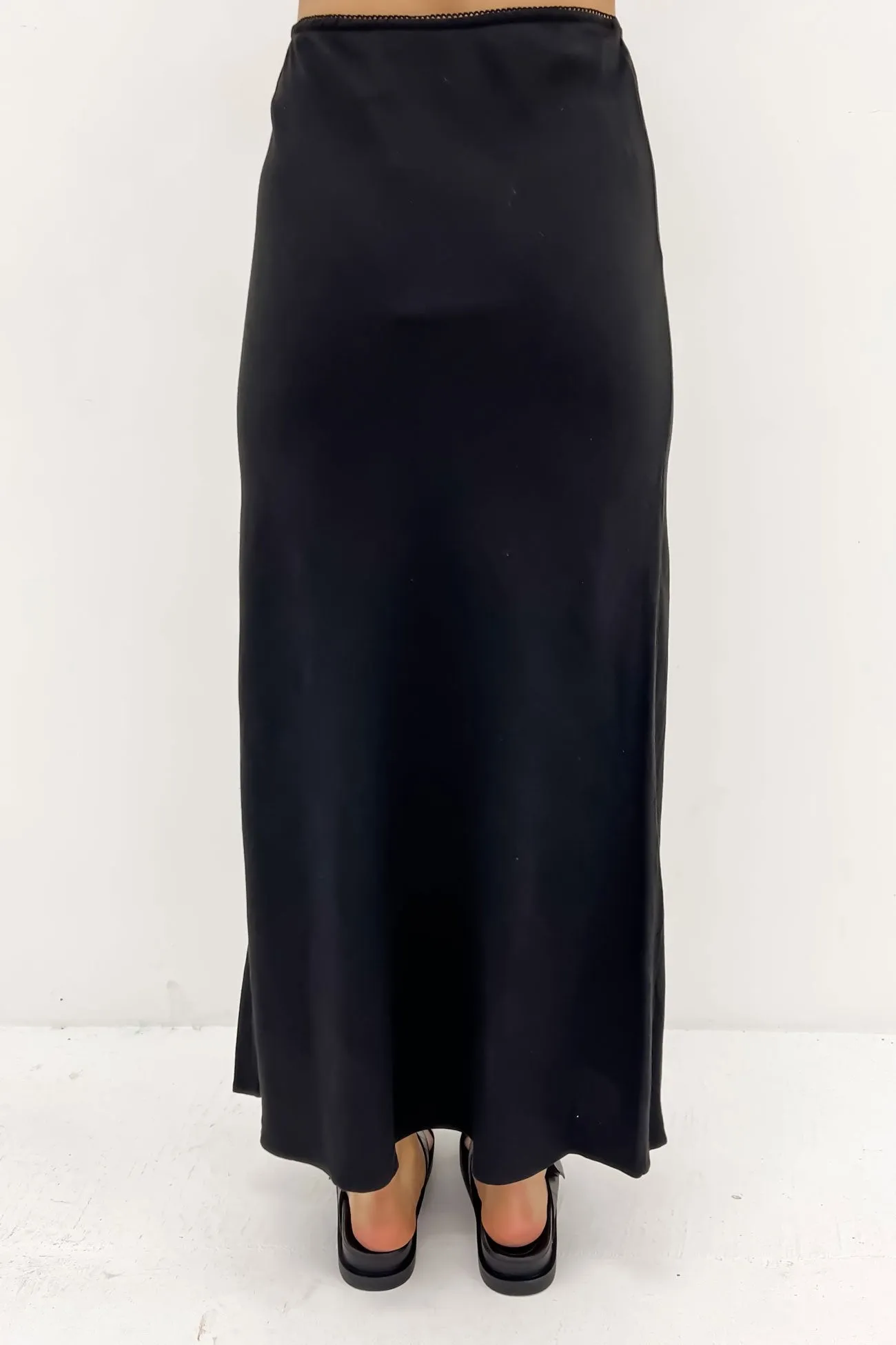 Bronte Linen Skirt Black