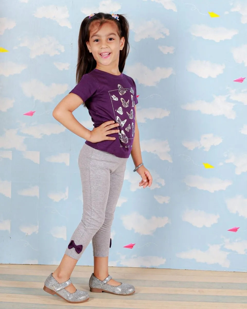 Butterflies Girls Top And Leggings Set