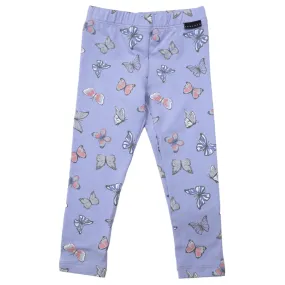 Butterfly Print Leggings - Blue Heron