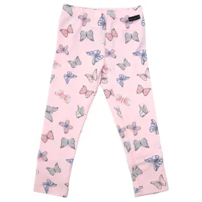 Butterfly Print Leggings - Fairy Tale Pink