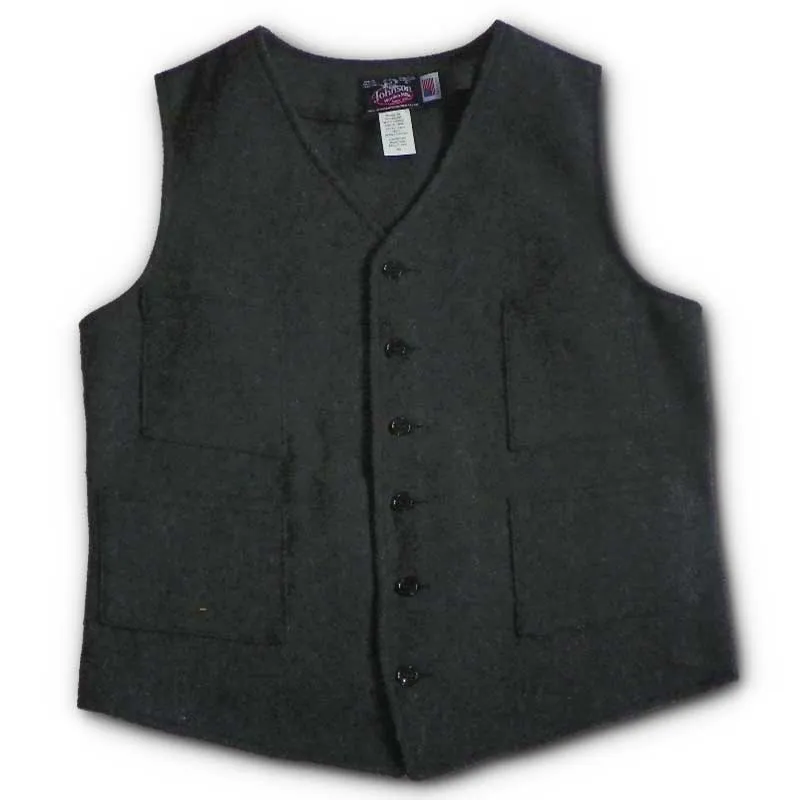 Button Front Wool Vest - Tall