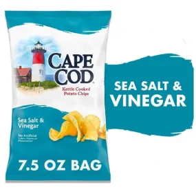 Cape Cod Potato Chips, Sea Salt and Vinegar Kettle Chips, 7.5 oz