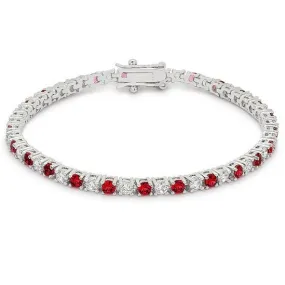 Cassidy Ruby Round Tennis Bracelet – 7in | 10ct