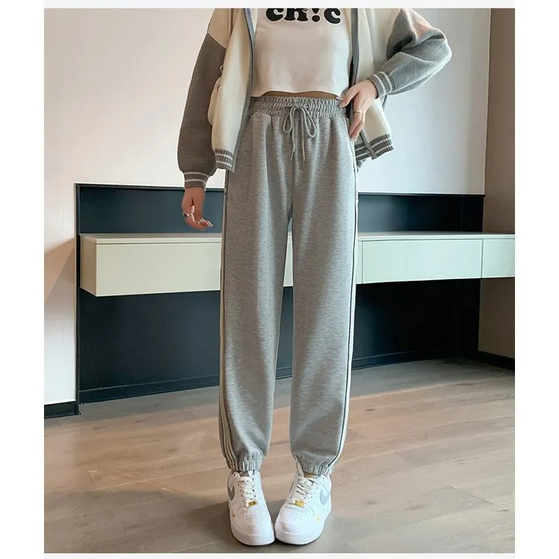 Casual Banana-Shaped Plus Sports Plus Velvet Loose Fit Sweatpants