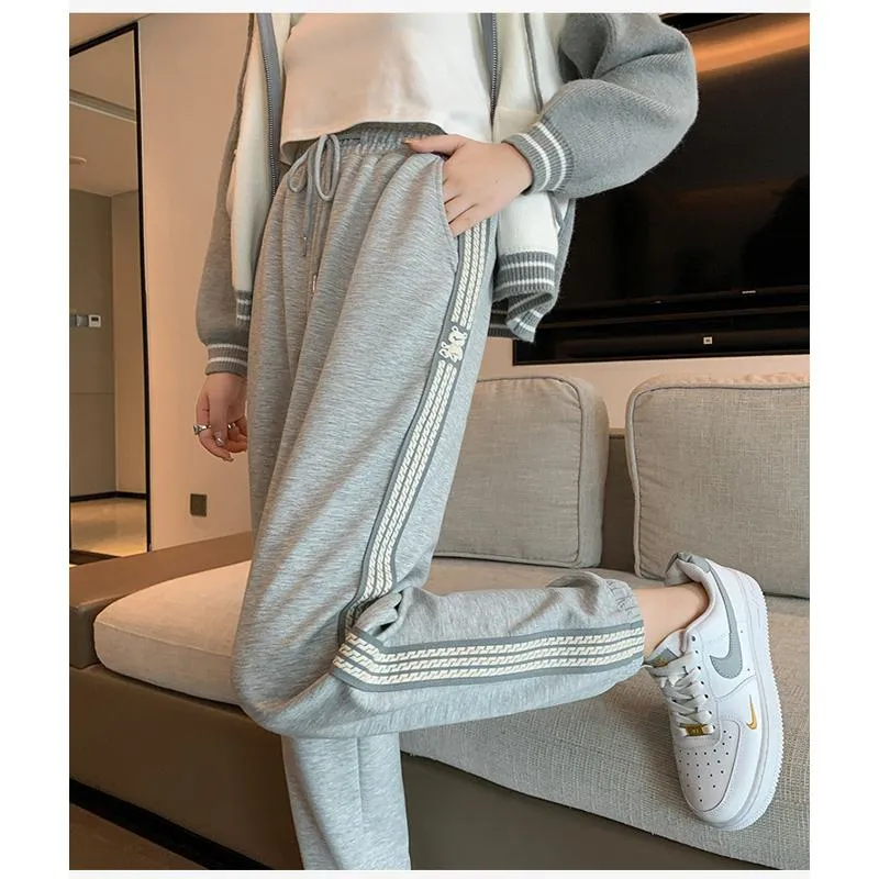 Casual Banana-Shaped Plus Sports Plus Velvet Loose Fit Sweatpants