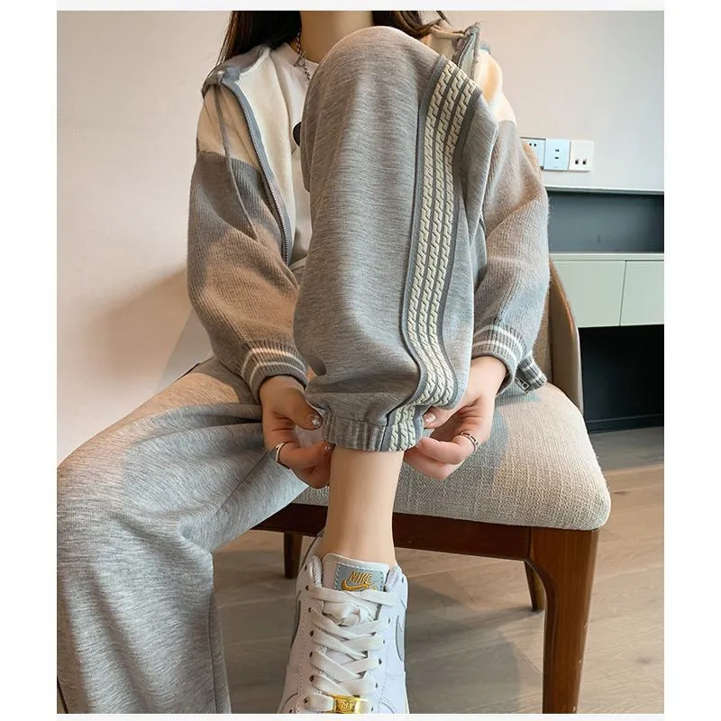 Casual Banana-Shaped Plus Sports Plus Velvet Loose Fit Sweatpants