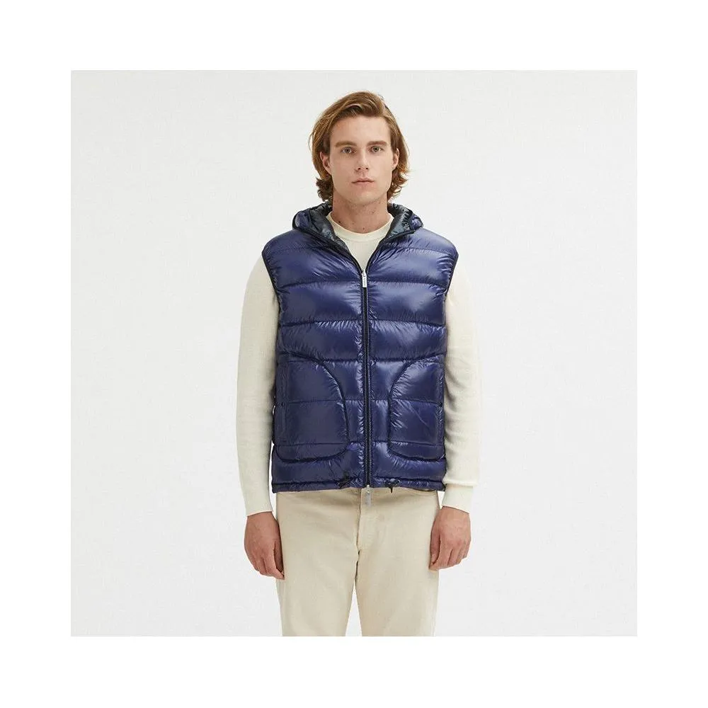 Centogrammi Blue Nylon Men's Reversible Vest